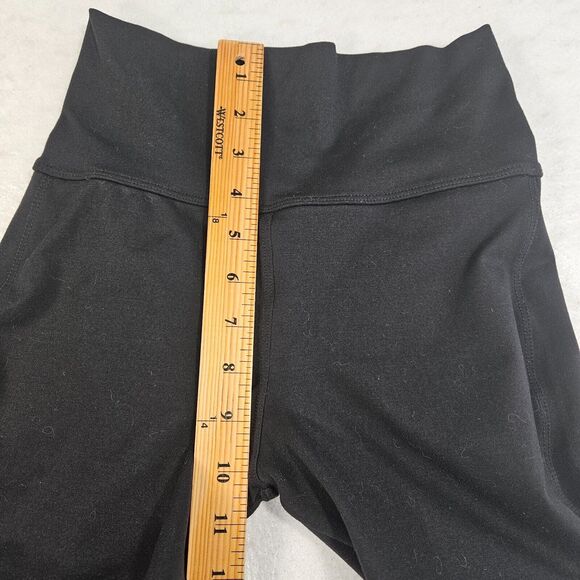 Bombshell Sportswear Leggings Womens Size XS Blue Black White Striped Logo Gym - Picture 7 of 9